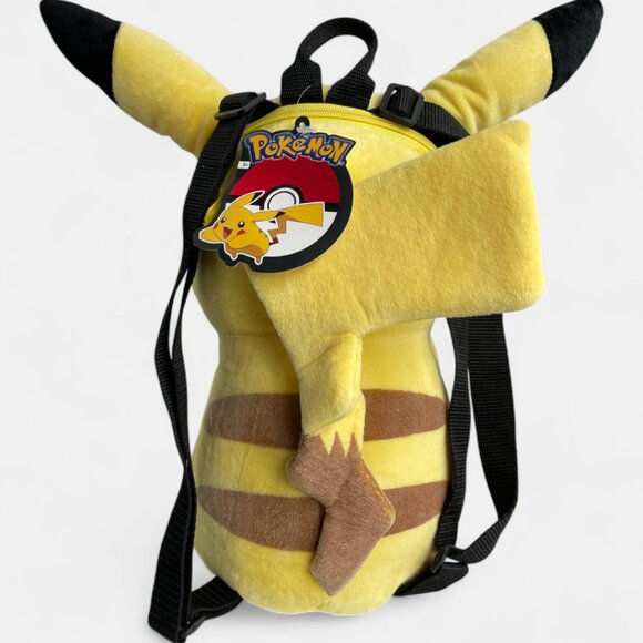 Plush Pikachu Pokemon Backpack 14" Bag 2016 NEW TAGS Stuffed Starpoint F.A.B. - Picture 8 of 9